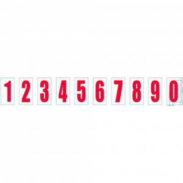 Side Pod Numbers - Red/White