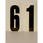 Black Adhesive Number Clear Background