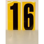 Black Adhesive Number Yellow Background